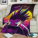hunterxhunter anime fleece throw blanket 0