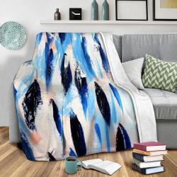Indigo Salmon Ll Fleece Throw Blanket Meaningful Gift For Halloween Christmas