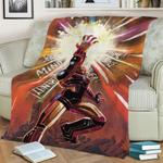 iron man blast fleece throw blanket 0