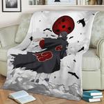 itachi akatsuki fleece throw blanket 0