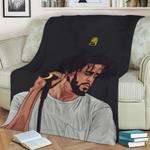 j cole vector art fleece throw blanket 0
