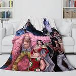 japanese cartoon one piece throw flannel blanket soft cozy bedding use 0