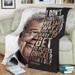 jeremy clarkson and his quote part of a 3 piece set to fleece throw blanket 0