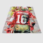 joe montana 49ers art soft fleece blanket 0