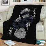 jujutsu gojo satoru fleece throw blanket 0