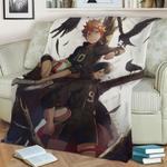 kageyama haikyuu fleece throw blanket 0