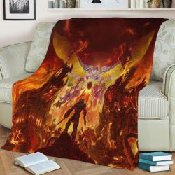 Khan Maykr Horizontal Fleece Throw Blanket Meaningful Gift For Halloween Christmas