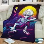 killua fleece throw blanket 0