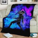 killua hunter x hunter fleece throw blanket 0