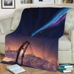 kimi no na wa fleece throw blanket 0