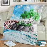 kingdom hearts islands fleece throw blanket 0