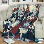 konosuba party fleece throw blanket 0