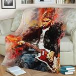 kurt cobain abstract fleece throw blanket 0