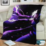 kutukan gojo fleece throw blanket 0