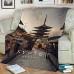kyoto japan fleece throw blanket 0