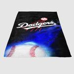 la dodgers baseball logo 1 soft fleece blanket 0