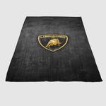 lamborghini metal logo soft fleece blanket 0