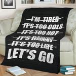 lets go no excuses gym fleece throw blanket 0