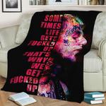 lil peep quote fleece throw blanket 0