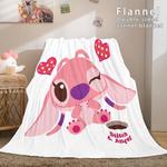 lilo and stitch flannel blanket warm cozy plush throw bed blankets 0