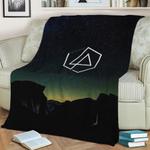 linkin park poster fleece throw blanket 0