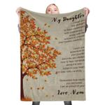 love dad to my daughter fleece throw blanket 0