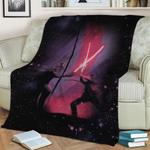 luke vs vader fleece throw blanket 0