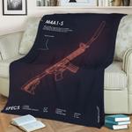 m4a1 s cs go weapon neon fleece throw blanket 0