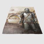 mandalorian baby yoda soft fleece blanket 0