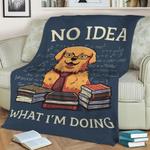math golden retriever dog fleece throw blanket 0