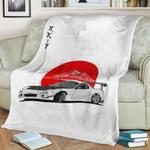 mazda rx7 car fleece throw blanket 0