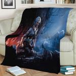 meditating ciri fleece throw blanket 0
