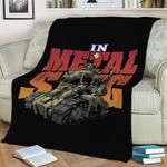 metal slug tank fleece throw blanket 0