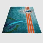 miami dolphin 2 soft fleece blanket 0