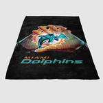 miami dolphins nfl logo 2 soft fleece blanket 0