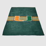 miami hurricanes new logo 2 soft fleece blanket 0