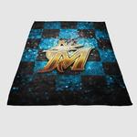 miami marlins new logo soft fleece blanket 0