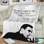 michael scott office quote fleece throw blanket 0