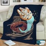 millenium falcon fleece throw blanket 0