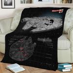 millennium falcon fleece throw blanket 0