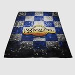 milwaukee brewers gliiter logo soft fleece blanket 0