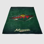 minnesota wild nhl logo 3 soft fleece blanket 0