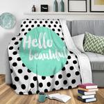 mint hello beautiful fleece throw blanket 0