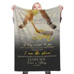 mom to my son fleece throw blanket 0
