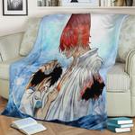 monkey d luffy shanks fleece throw blanket 0