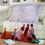 music bts bangtan kpop fleece throw blanket 0