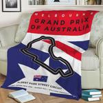 my f1 melbourne race track fleece throw blanket 0
