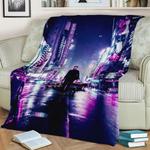 neon boogeyman fleece throw blanket 0