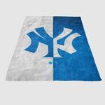 new york yankees blue white soft fleece blanket 0
