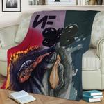 nf rapper color fleece throw blanket 0